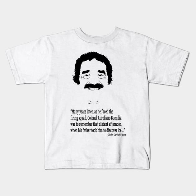 Gabriel García Márquez Kids T-Shirt by PoetandChef